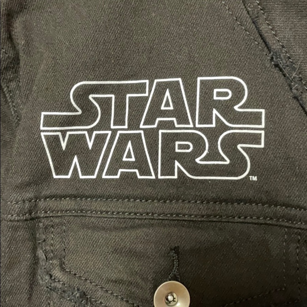 Star Wars Luke Leia Darth black denim jacket Size M - Picture 9 of 16